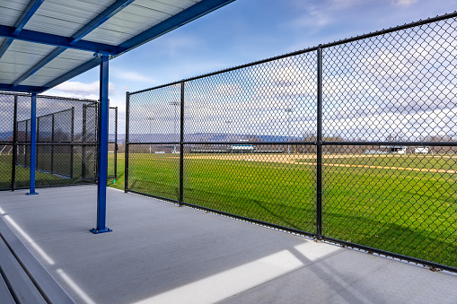 Chain Link fence for commercial use at a baseball field